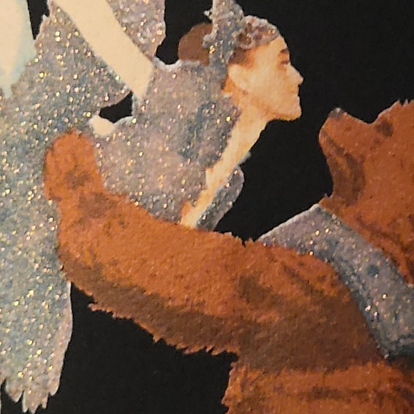 Vintage Nutcracker Ballet Sweatshirt. Y2k Black Jerzees Super Sweats USA Tag M - Picture 2 of 8